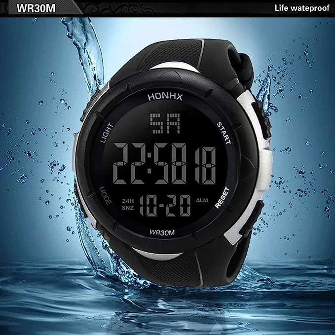 MySouq-Store Men's Outdoor Sports Watch Waterproof Honhx Luxury Mens Digital Big Led Watch Date Sport Men Outdoor Electronic Watch (D) - B0C6YCT1HP