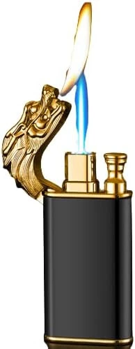 MySouq-Store (1 pcs) -Creative Dragon Faucet Double Fire Lighter Metal Inflatable Windproof Lighter Open Fire Conversion Windproof Lighter Men's Gift - B0C73N6H78