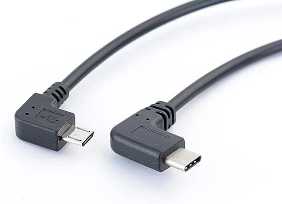كابل مايكرو USB نوع سي الى مايكرو USB 90 درجة 5 دبابيس ذكر الى USB C ذكر من ماي سوق ستور-B0CCLRBDWRكابل مايكرو يو اس بي 90 درجة من النوع سي إلى وصلة ذكر ذكر بـ 5 دبابيس إلى USB C ذكر