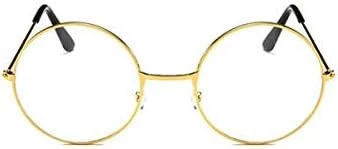 للجنسين خمر جولة القراءة نظارات معدنية إطار الرجعية شخصية كلية نمط النظارات واضحة عدسة نظارات إطارات نظارات-B091CWXS3W