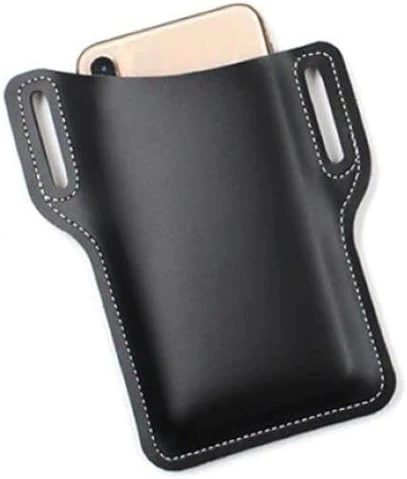 Mobile case for men, made of leather, with belt loops, leather bag for mobile phone-B0B9NJC834
