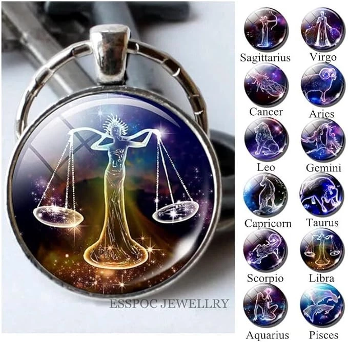 Astronomical Planet Logo Keychain, Pendant Key Ring, Fashion Jewelry, Set of 12 Pieces-B0BPN7V56H