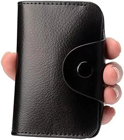 Black Leather for Unisex - Bifold Wallets-B091JCZ2Z1