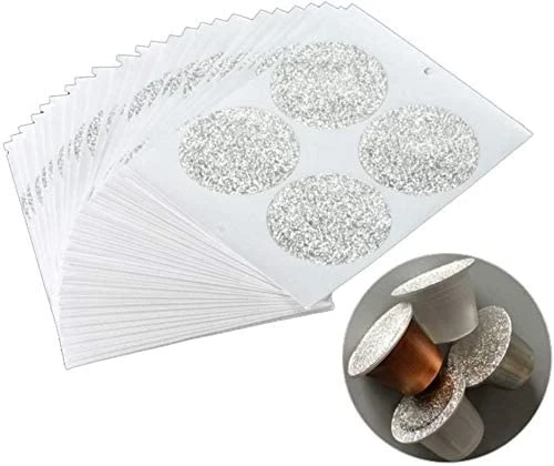 100 قطعة من أغطية إسبرسو الألومنيوم المتوافقة مع نسبرسو للكبسولات القابلة لإعادة الملء، ملصقات أختام من رقائق معدنية Lids-B0CF6MVJVF-