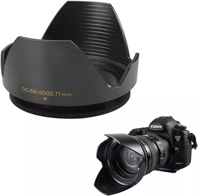 My Souq.store 77mm Sun Protection Lens Hood, 1 Piece for Nikon, Canon, Sony, Fuji and Olympus Cameras - B0CL2M3XJC