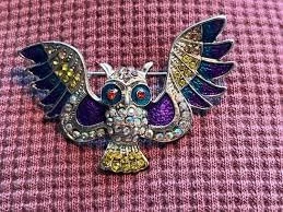 MySouq-Store 1PCs Cute Vintage Owls Brooch Enamel Animal Badge Corsage Pins Jewelry Gift (Multi Light Yellow Gold Color) Owls Brooch (AL864-A)-بروشB0CMB8MBY3