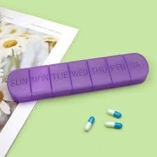 My Souq Store Pill Box [1 Piece - Random Color] Weekly 7 Day Pill Holder Medicine Storage Case, Medicine Storage Box, Pill Storage Box, 7 Cell Organizer Box-B0CN3CYYVZ