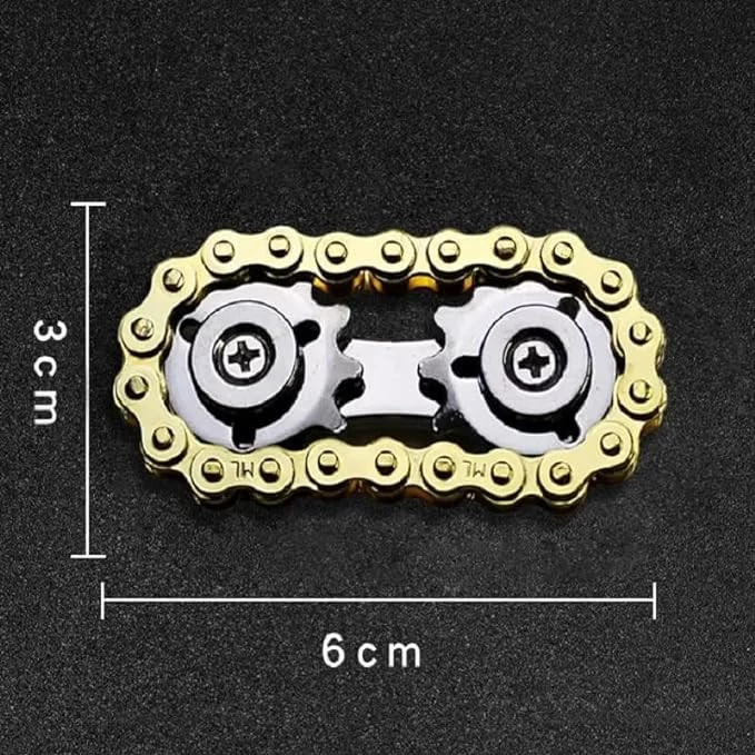 New Metal Bicycle Chain from My Souq Store [1 Piece - As Clear] Balance Wheel with Sticky Tips Gyro Fidget Spinner Anti-Stress and Anxiety, Fidget Spinner EDC and Adult Toys for Kids-B0CN3RBTHF