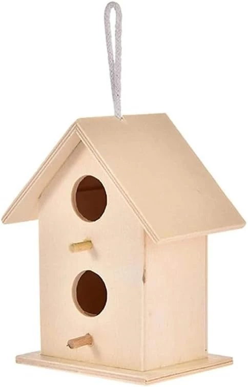 بيت طائر طنان خشبي ابداعي صغير جدًا مع حبل تعليق للبستنة المنزلية من ماي سوق ستور (قطعة واحدة) (11 سم × 8.5 سم) عش طيور صغير يمكنك تركيبه بنفسك يثبت على الحائط-B0CPWKLQD4