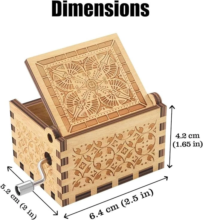صندوق موسيقى خشبي بشكل عشوائي لعيد ميلاد سعيد من ماي سوق-ستور، قطعة واحدة (A300)-B0CTQX5DZW
