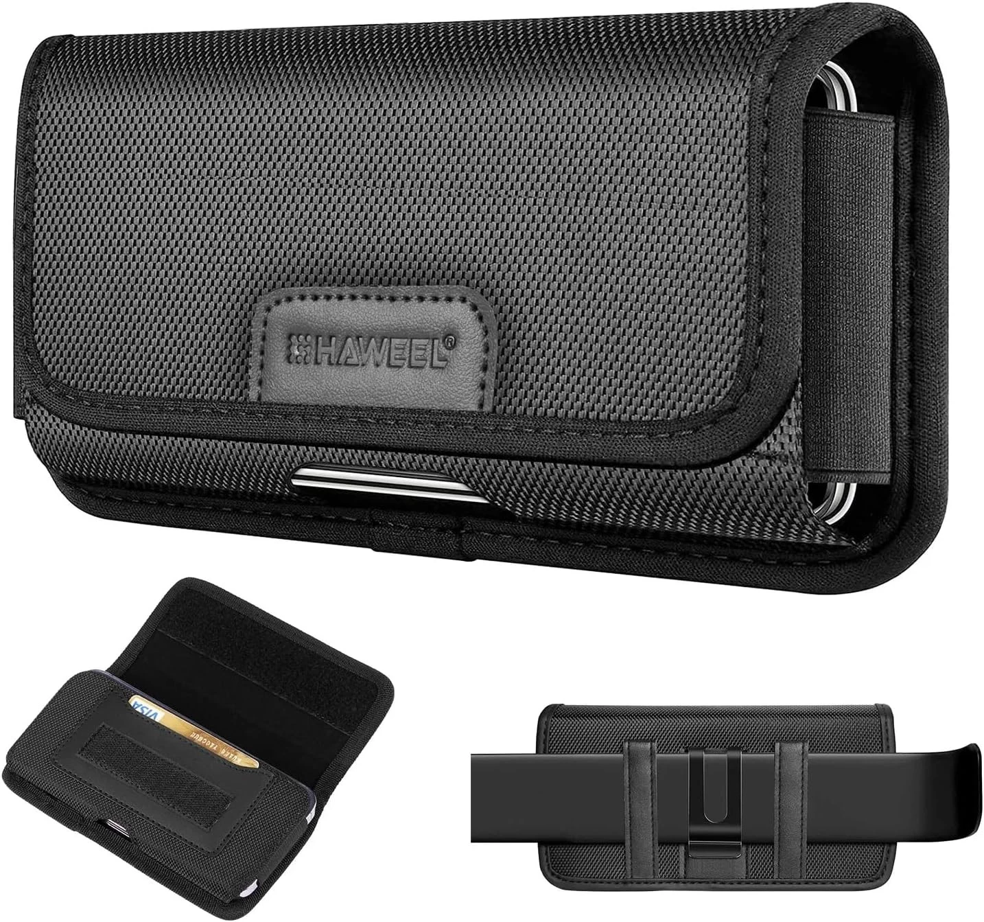 MySouq-Store Phone Holster Case Nylon Cell Phone Belt Clip Pouch Carrying Case Waist Bag - Horizontal (XL) 15 * 75 * 15 CM - B0CY7MD23C