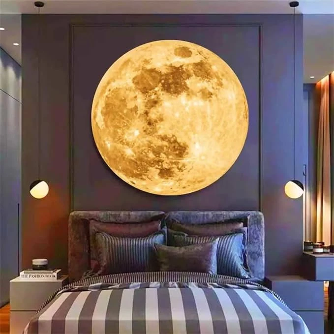 قطعة واحدة من ماي سوق-ستور، مصباح عرض على شكل نجوم او قمر، جهاز عرض كوكب، ضوء ليلي LED لخلفية الغلاف الجوي لغرفة نوم الاطفال وديكور الحائط (كواكب عشوائية) -B0CWPQVRNK