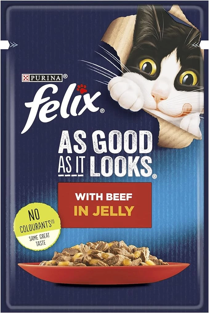 Beef With Jelly For Cats Good Z At Locks From Felix, 85g, Blue