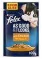 Wet cat food Felix z Jude Z at Lux with chicken in jelly, one piece of My Market-Store, 85 grams, adult
