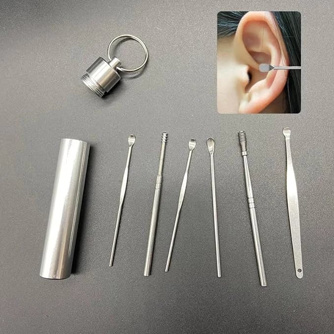 Stainless Steel Earwax Capture Kit from My Market-Store, set of 6 pieces