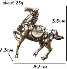 دلاية تمثال صغيرة بتصميم حصان للزينة من نحاس صلب، تماثيل مصغرة مصنوعة يدويًا، حرفة منزلية لديكور غرفة المعيشة والمكتب بتصميم تمثال بوذا من ماي سوق ستور، 4×4 سم، قطعة واحدة