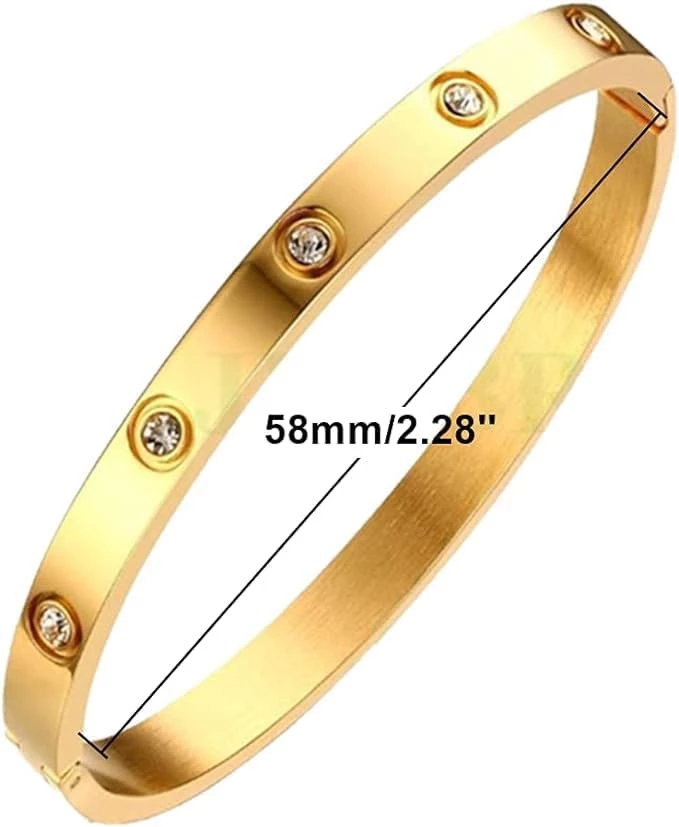 MySouq-Store 1Pcs Cuff Bracelets On Hand Couple Fashion Bangles Charm Stainless Steel Bracelet For Women Jewellery Accessories Free Shipping