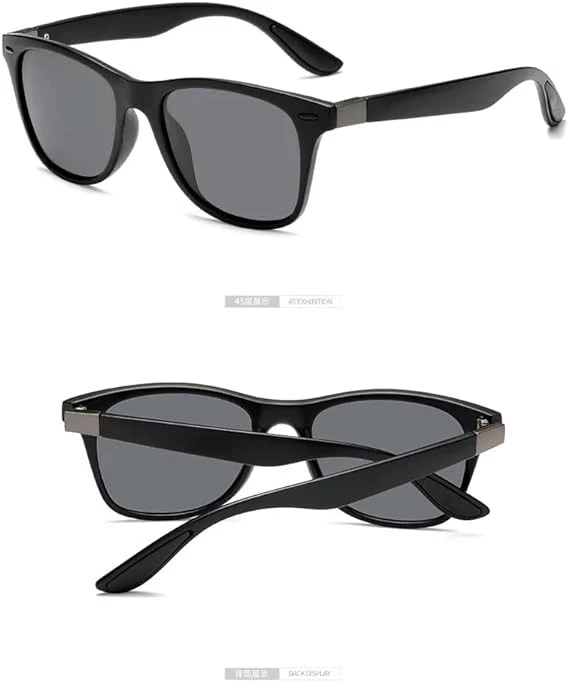 MySouq-Store [1Pcs-14 * 5cm-18Grams - Black ] 2022 New Unisex Rectangle Vintage Sunglasses Fashion Design Retro Sun Glasses Man Eyeglass Casual Goggles UV400 Eyewear -Black B0707