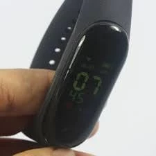 My souq Store Children's Digital Watch, Water Resistant LED Sports Watch M11, Digital Watch Calendar Blackrap, Handwatch, Black, For Infant Boys