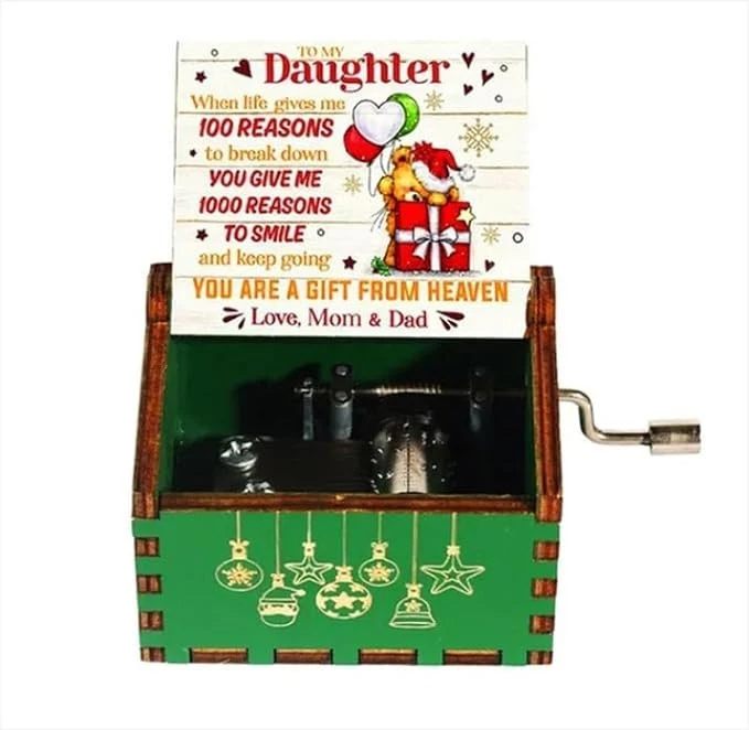 MySouq-Store Music Box 1PCs To My Daughter from Mom & Dad Music Box Gifts Happy Box- Color Edition