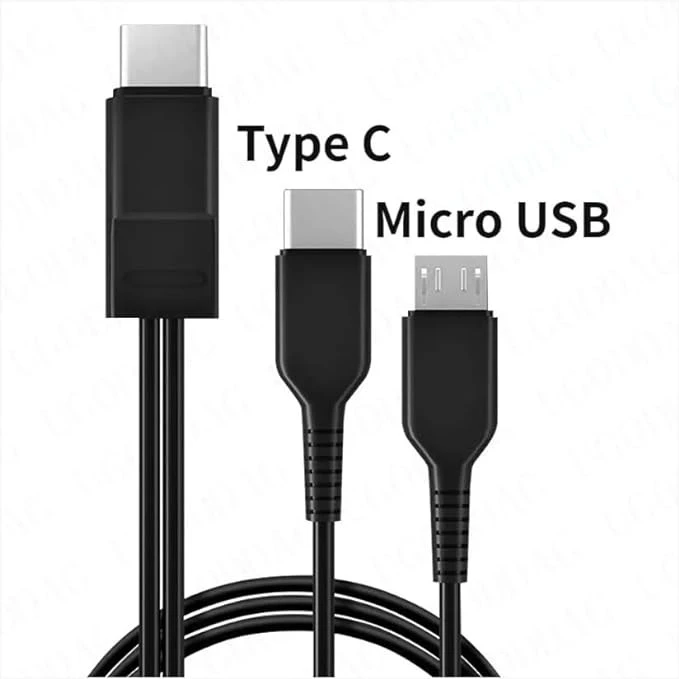 MySouq-Store -1PCs-25CM-Type C-Micro USB, 25cm-Type C Male - 2 in 1 USB Type C Cable Splitter to Micro Type-C Mobile Phone Charging (C02)