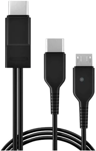 MySouq-Store [1Pcs-100Cm-Type C-Micro USB, 100cm-Type C Male ] 2 in 1 USB Type C Cable Splitter to Micro Type-C Mobile Phone Charging Cable (C003)