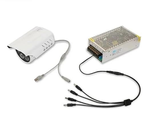 MySouq-Store [1Pcs] DC Power 1 To 2 - Jack 5.5x2.1 mm DC Power Cable 1 أنثى إلى 5 محول قابس ذكر لكاميرا CCTV الأمنية وشريط LED (1 إلى 2)