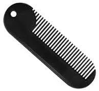 (MySouq - Store) 1 PC - Very Small Black Beard Comb Folding Pocket Clip Hair Mustache Beard Comb for Men (S01)