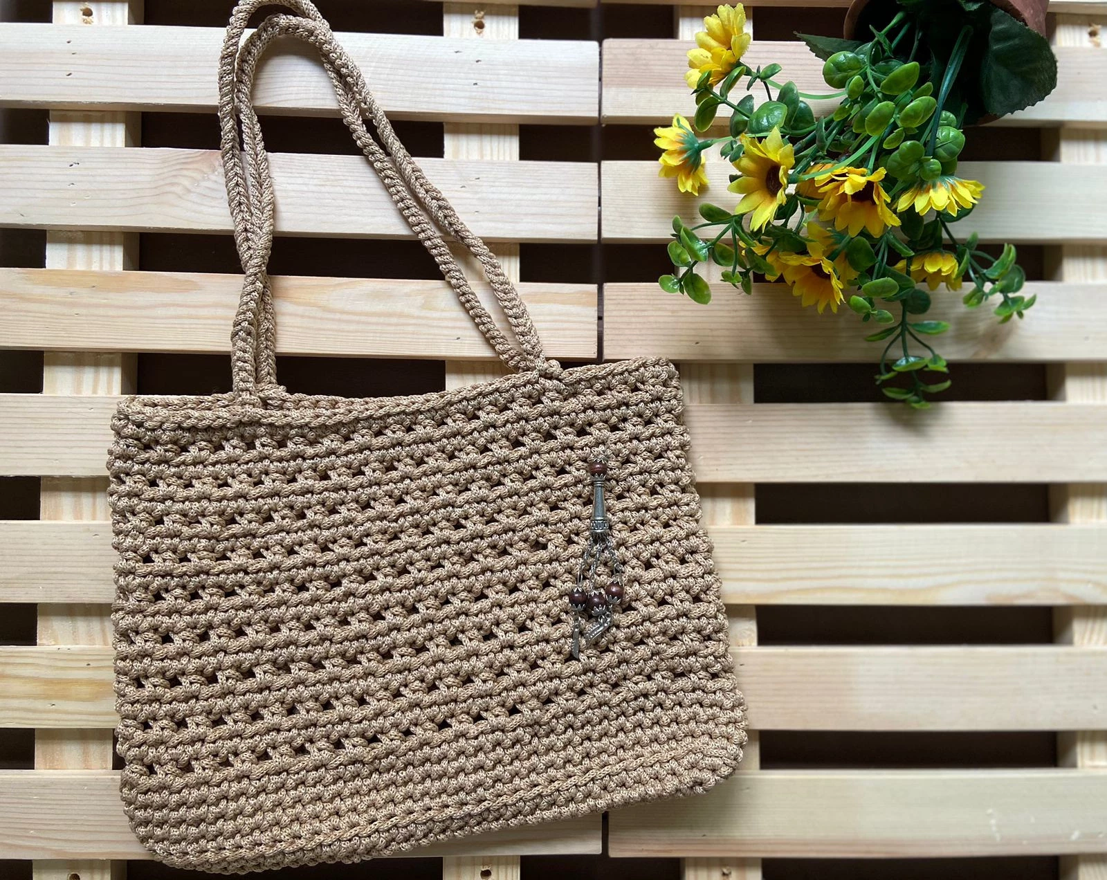 Handmade Crochet Crochet Handbag 26 * 19 * 9cm MySouq-Store, For Girls