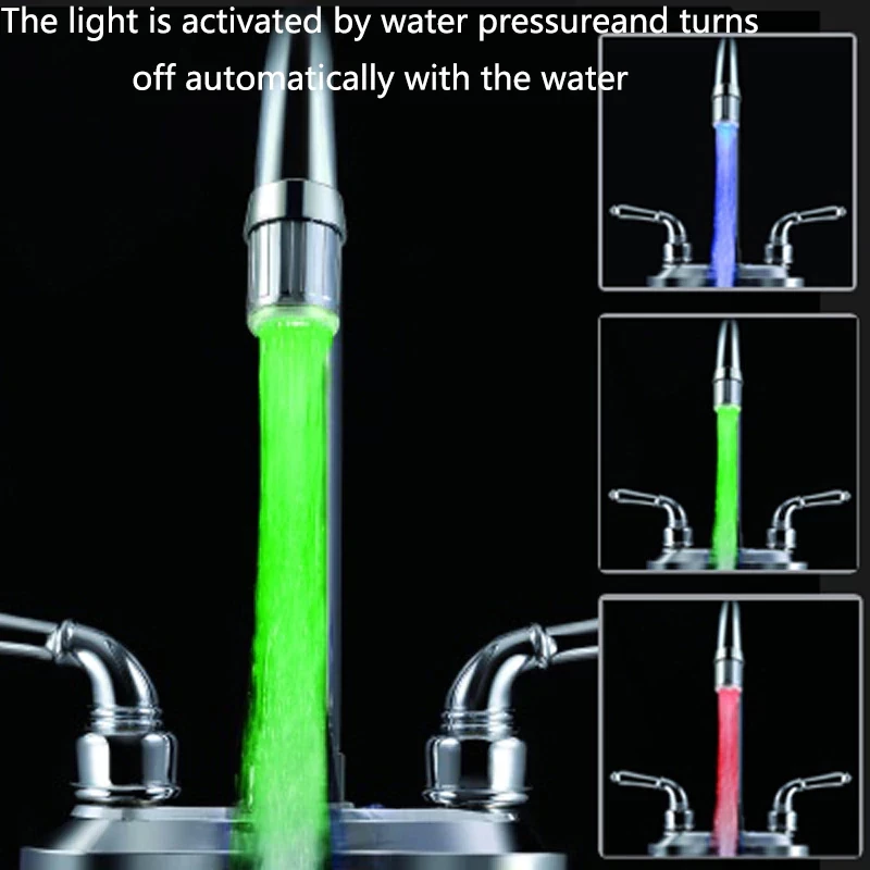 فكرة جديده  إبداعية فلتر حنفيه صغير مذود بليد يتغير تبعا لدرجة حرارة المياه من الحنفية (اخضر - ازرق - احمر) تبعا لدرجة حرارة المياة