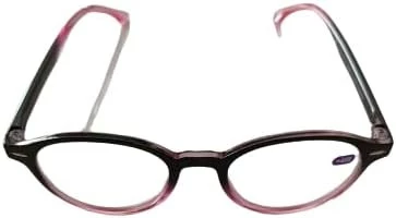 Oval-shaped reading glasses from My Souq Store [1 piece - random mixed colors] for women and men, black or brown, with flexible pop-up frame (code GE3)