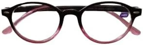 Oval-shaped reading glasses from My Souq Store [1 piece - random mixed colors] for women and men, black or brown, with flexible pop-up frame (code GE3)