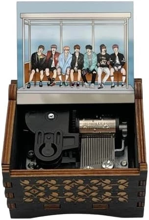 صندوق موسيقى ميكانيكي من الخشب الاسود من ماي سوق ستور [قطعة واحدة] لجيتار البيانو والاصدقاء في اعياد الميلاد والعام الجديد والكريسماس-‎B0D96KCPCP