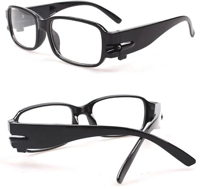نظارات قراءة LED لقصر البصر الشيخوخي بعدسة ديوبتر مكبرة بضوء ليلي متعددة القدرات للجنسين (+2), شفاف-B0BL86LJJC