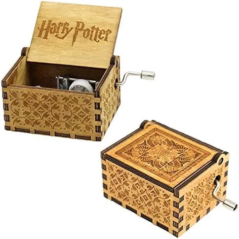 صندوق موسيقى صغير خشبي بموسيقى هاري بوتر-‎B091D32P9H
