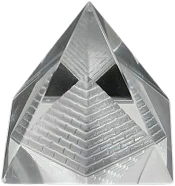 MySouq-Store Energy Healing Small Feng Shui Egypt Egyptian Crystal Clear Pyramid Reiki Healing Prism Amulet Ornaments Desk Decor Gift Base 4CM (without Base)-B0D9ZK1RPF