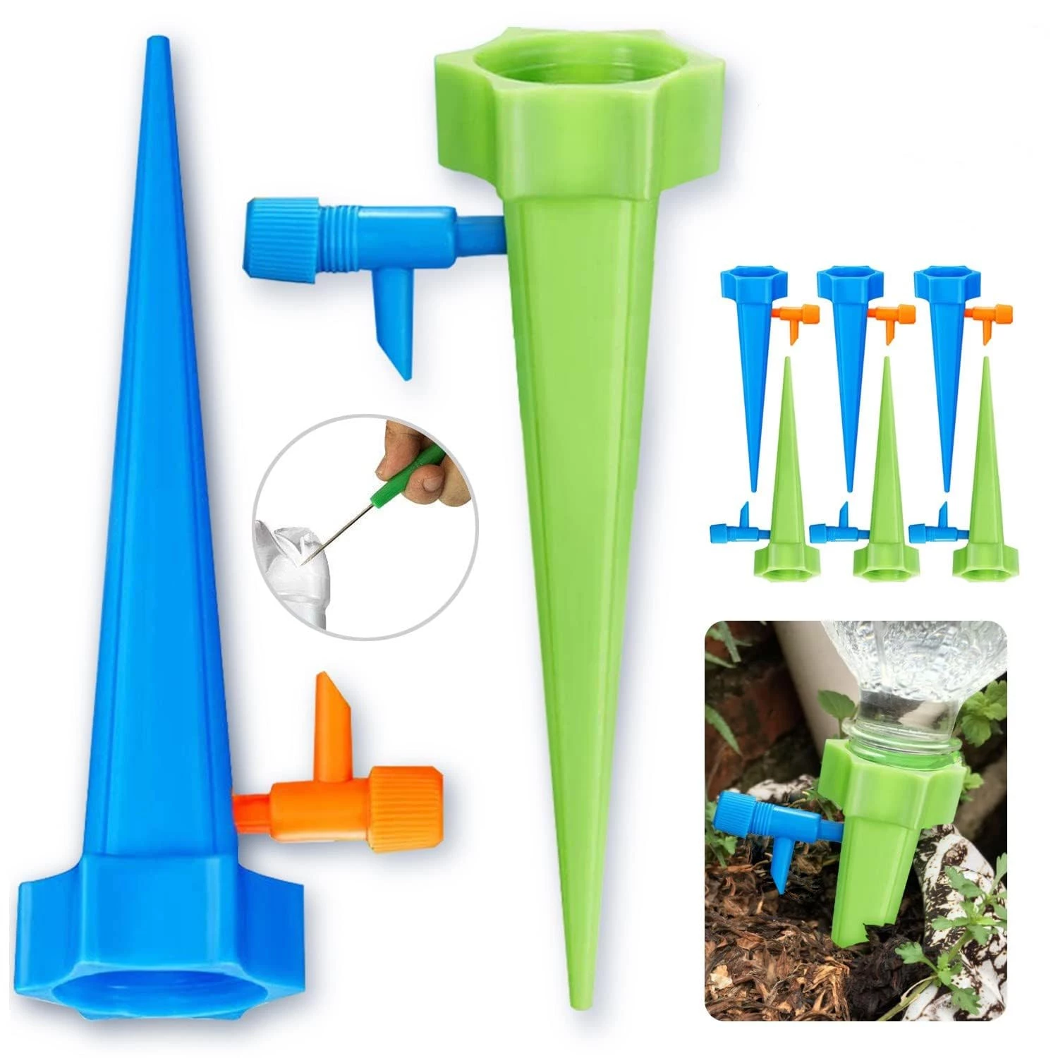 MySouq-Store 6 Pack Plant Self Watering Spikes Devices with Adjustable Slow Release Control Valve for Home and Vacation Plant Watering-B0D9YDSRW1