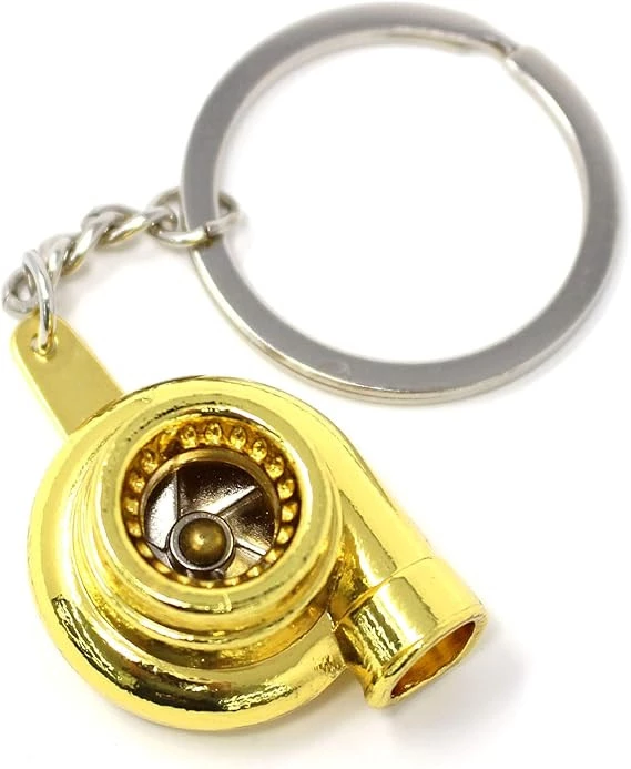 VMG-Store Turbo Key Ring, Chrome, Gold, by Post - K.com, Gold, S, Plastic-B01N5UF1O9