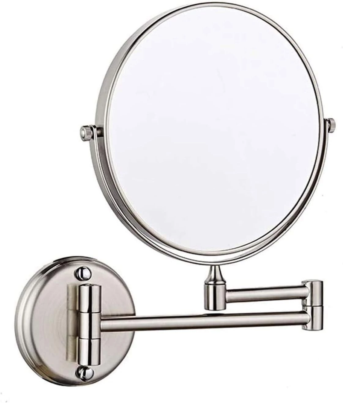 My Souq Store Foldable Wall Mounted Makeup Mirror, 8 Inch Connectable Mirror, Double Foldable Foldable Mirror for Bedroom or Bathroom (Color: Silver - Stainless Steel - 20 cm)-B0DBGRJFKR