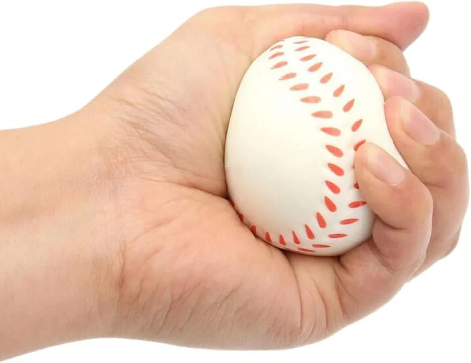 MySouq-Store Hot Hand Exercise Baseball Ball Squeeze Relief Fit Adult Foam Ball Size 6cm-B0DC6RCB2T