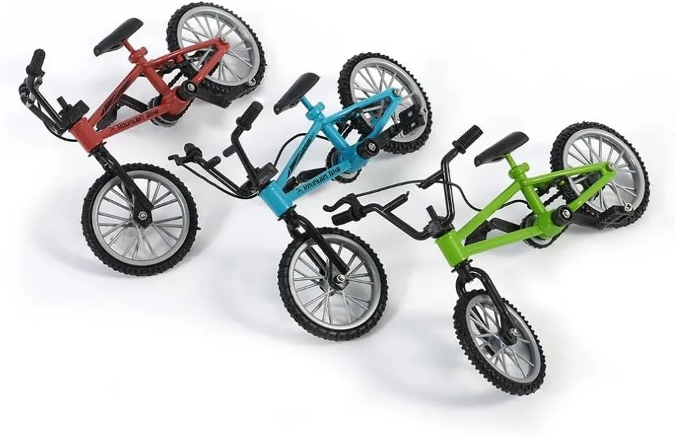 MySouq-Store 18:1 Retro Alloy Mini Finger BMX Bicycle Assembly Bike Model Toys Gadgets Gift Toys Model Mini Portable Bike For office Decoer (Random Color)-B0DDHP1BPK