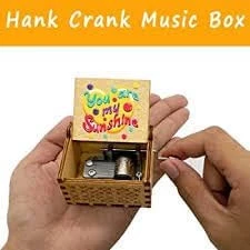 New Edition You Are My Sunshine Music Box from My Souq-Store, Handmade Music Box with Five Hands (Stained Wooden)-B0DFDQ448V