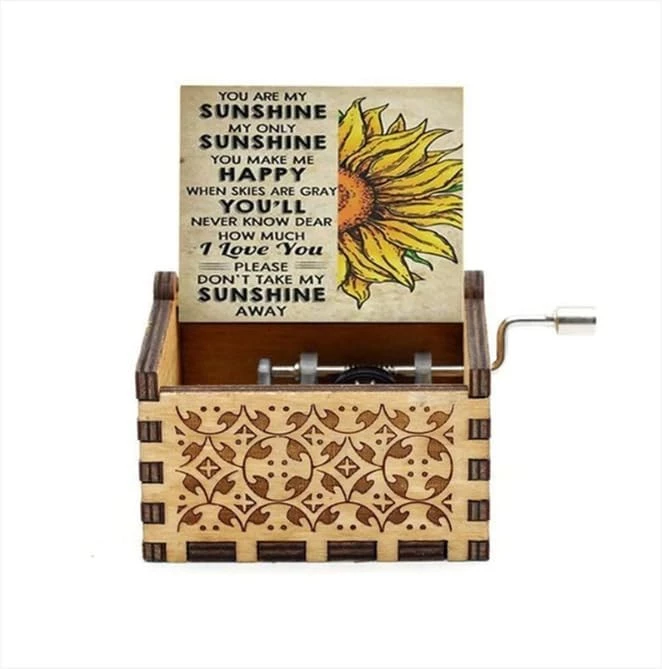 New Edition You Are My Sunshine Music Box from My Souq Store - Handmade Music Box Sunflower Edition-B0DFDY4MNQ