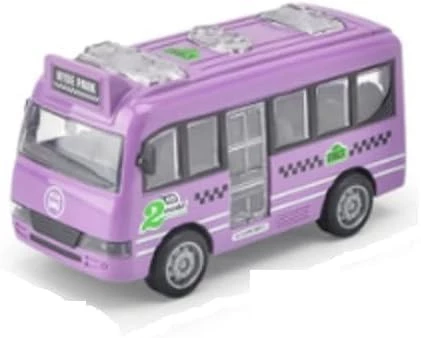 My Souq-Store 1:43 Bus Car, Door Can Open, Inertial Fall Resistant Car Gift (Purple) 12 x 7 x 5.5 cm-B0DFQ8Q4KP