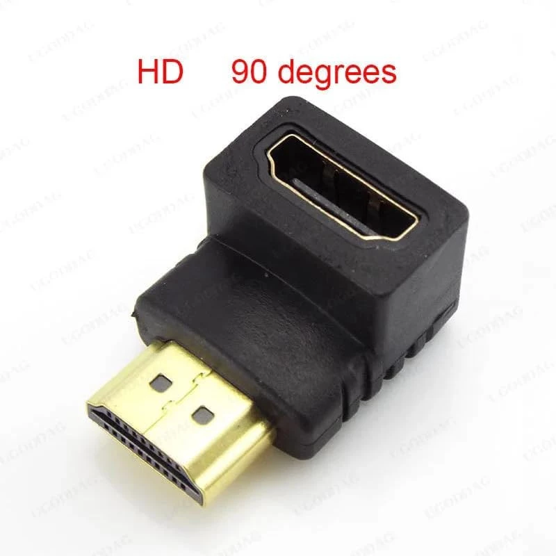 محول موصل كيبل متوافق مع HDMI بزاوية 270 درجة بزاوية 90 درجة ذكر الى انثى لموسع كيبل HDTV 1080P من ماي سوق ستور (مستقيم)-B0DGGK7L3V