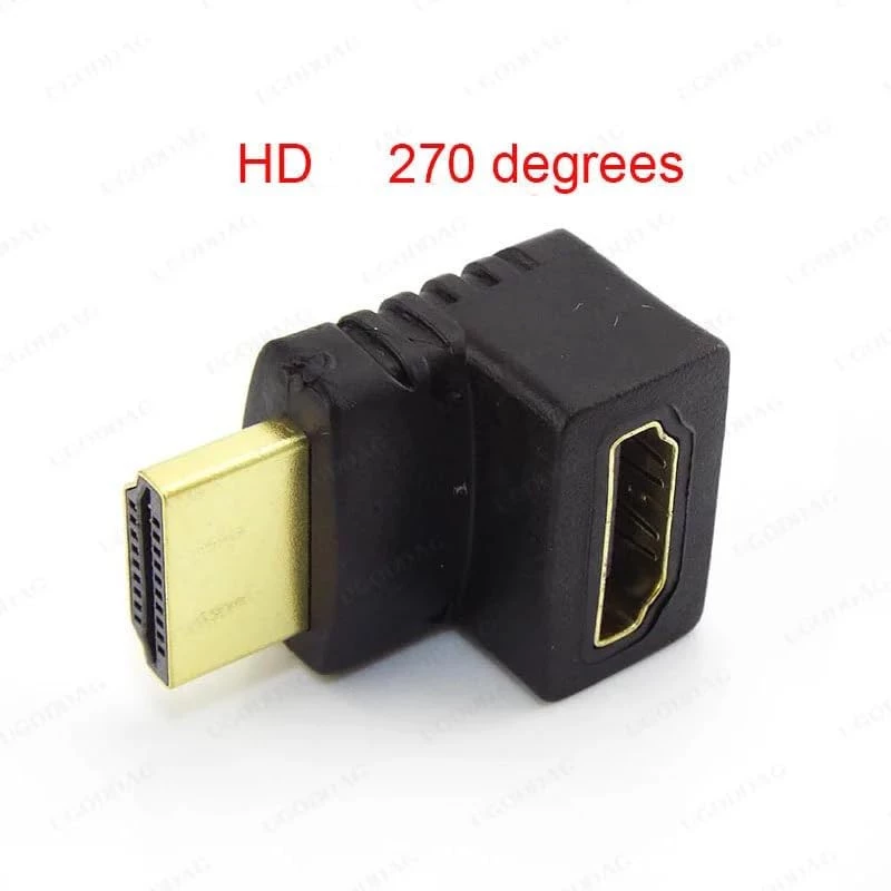 My Souq Store 270 Degree 90 Degree Angle HDMI Cable Connector Adapter Male to Female for 1080P HDTV Cable Extender (Left 270 Degree)-B0DGGMRBMY