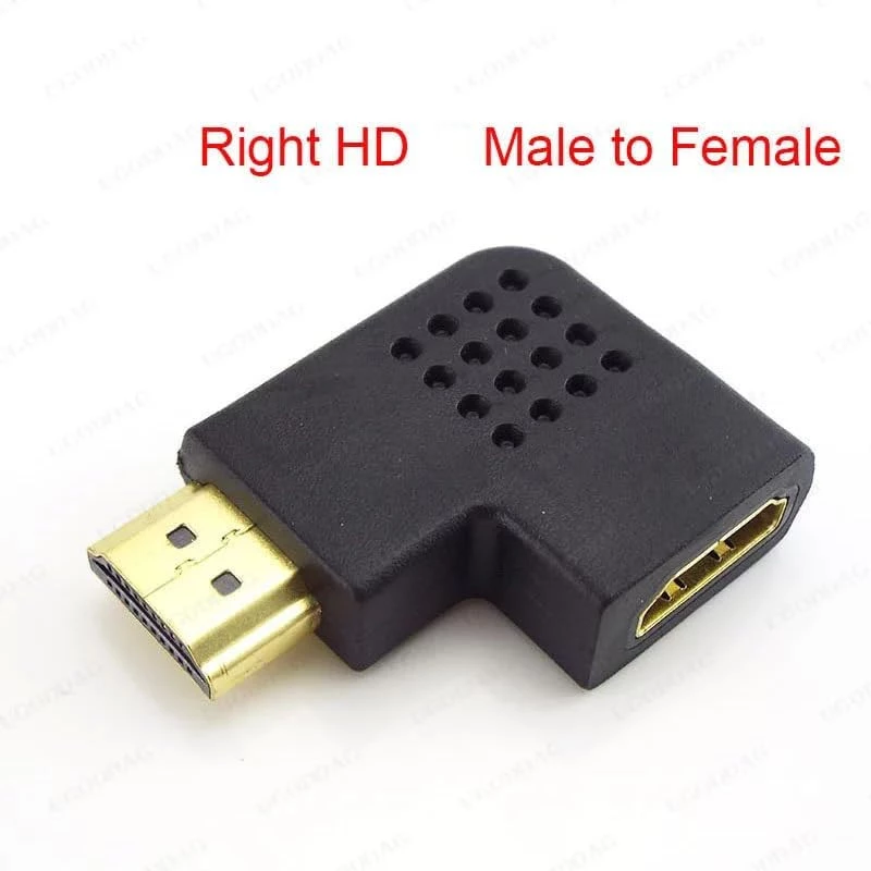 HDMI Cable Connector Adapter 270 Degree Angle 90 Degree Male to Female for 1080P HDTV Cable Extender from My Souq Store (90 Degree Right)-B0DGGJ6DSN