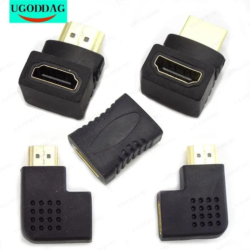 HDMI Cable Connector Adapter 270 Degree Angle 90 Degree Male to Female for 1080P HDTV Cable Extender from My Souq Store (90 Degree Right)-B0DGGJ6DSN