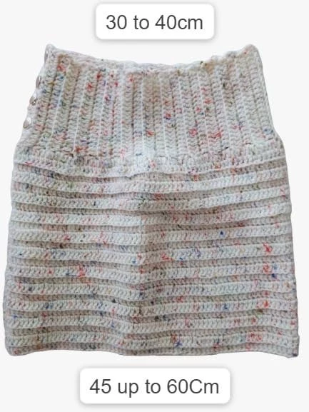 My Souq Store Handmade Crochet Skirt for Youth, Women and Girls (Waist 30 to 40 cm max) - (Body 45 to 60 cm max)-B0DGQVB9CF