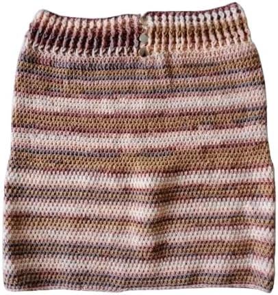 Skirt for women from My Souq Store - a pocket for women and girls, handmade from the finest crochet threads - a crochet pocket, height 55 cm - waist width from 45 cm to 50 cm-B0DG96N167